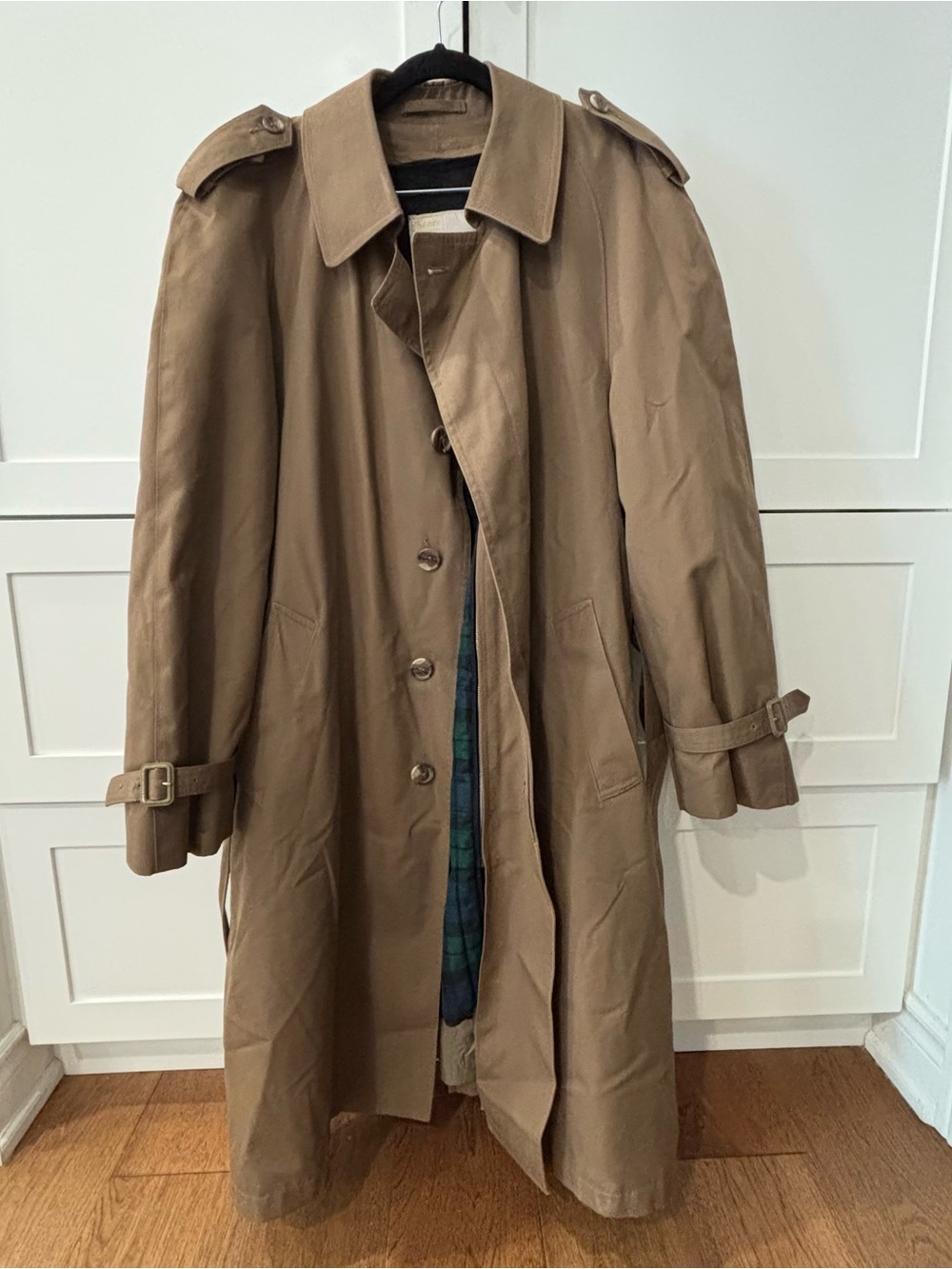 Vintage Rainwater Sears Tan Trench Coat with double lining